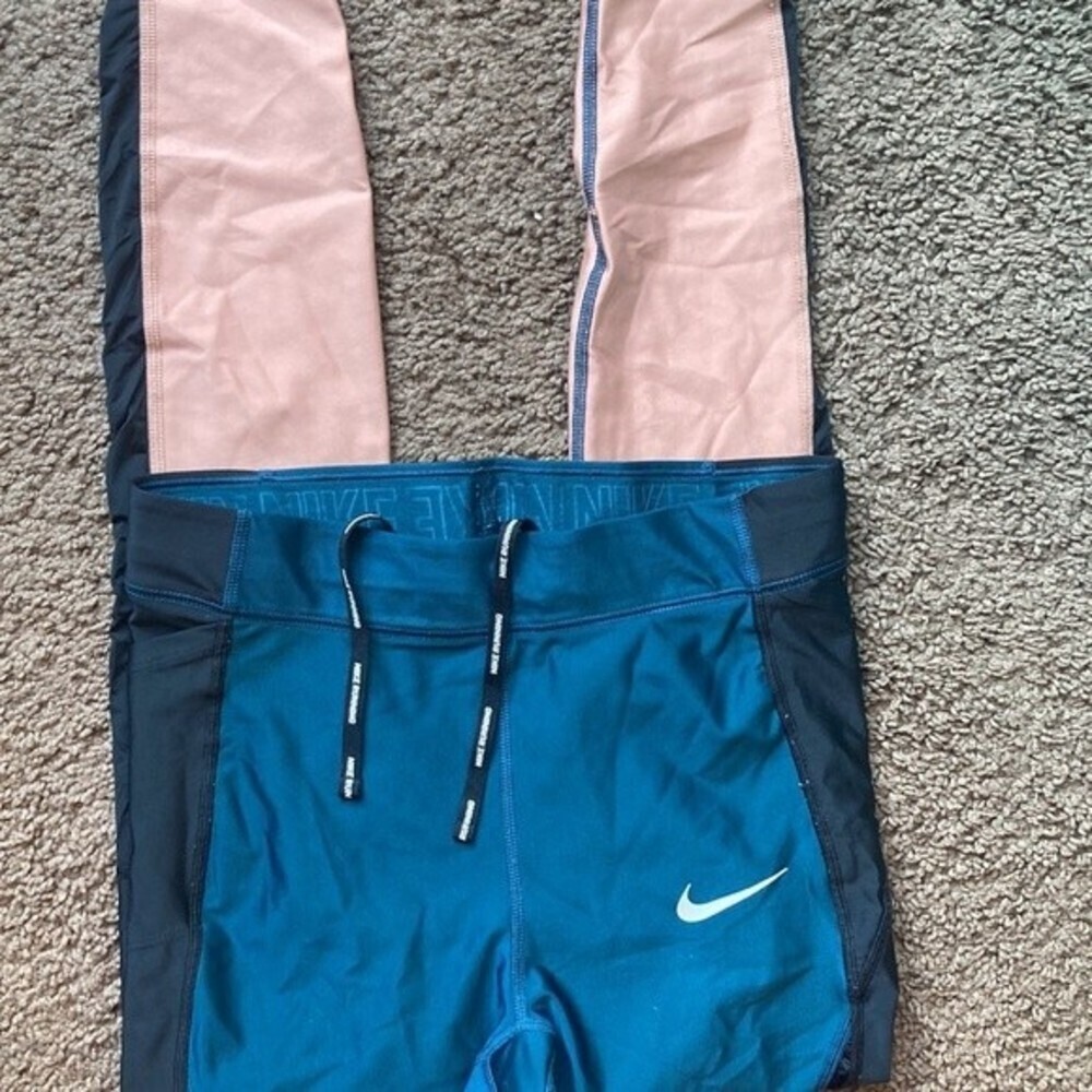 Nike DriFit Size Small Teal Power Speed Tight Fit Legging athletic - Picture 3 of 8